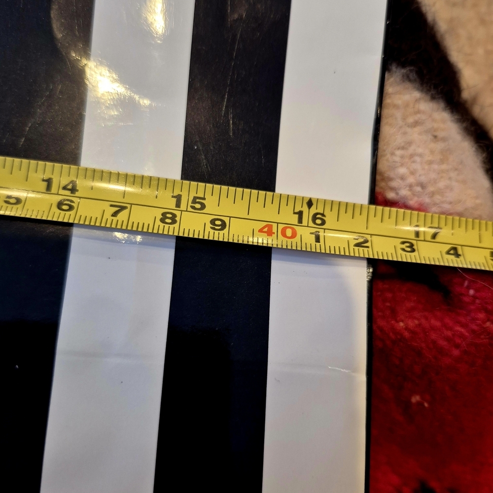 Vintage Valentino Black and White Striped Shopping  Bag TESSUTI - Picture 6 of 8
